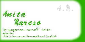 anita marcso business card